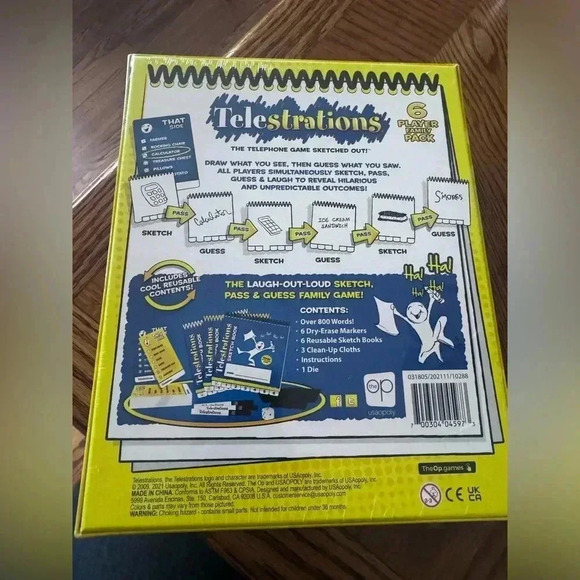 Telestrations Telephone Sketched Out Family Pack Boardgame USAopoy 4-6 Player 8+ - Picture 2 of 2